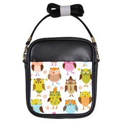 Cute Owls Pattern Girls Sling Bags by BangZart