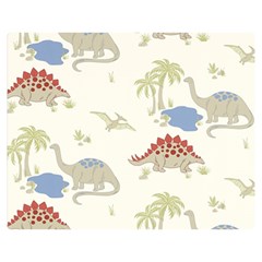 Dinosaur Art Pattern Double Sided Flano Blanket (medium) 