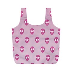 Alien Pattern Pink Full Print Recycle Bags (m) 