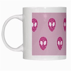 Alien Pattern Pink White Mugs by BangZart