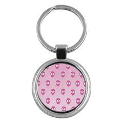 Alien Pattern Pink Key Chains (round)  by BangZart