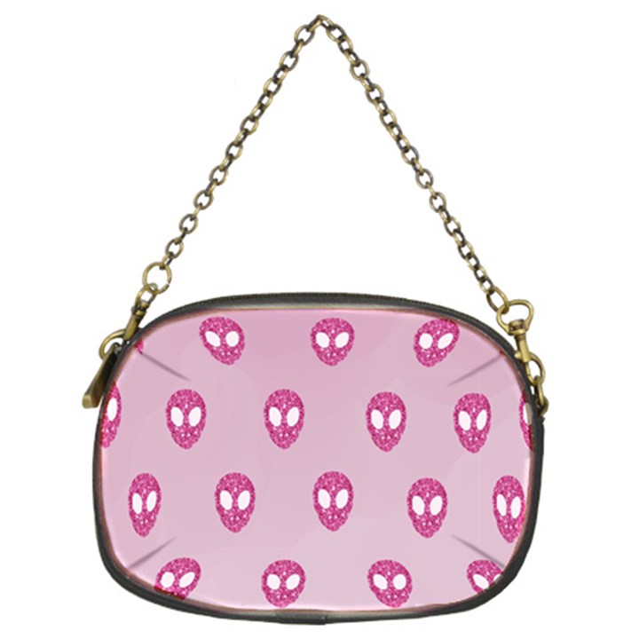 Alien Pattern Pink Chain Purses (Two Sides) 