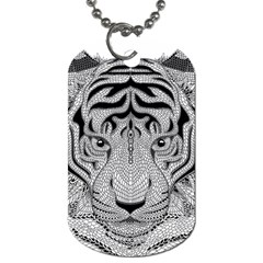 Tiger Head Dog Tag (two Sides) by BangZart