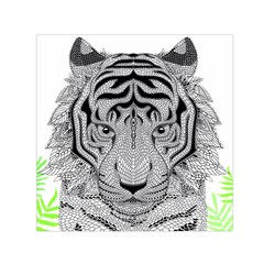 Tiger Head Small Satin Scarf (square)