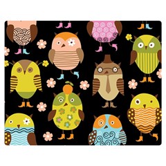 Cute Owls Pattern Double Sided Flano Blanket (medium) 