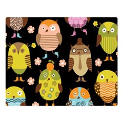 Cute Owls Pattern Double Sided Flano Blanket (large)  by BangZart