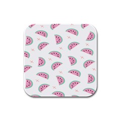 Watermelon Wallpapers  Creative Illustration And Patterns Rubber Square Coaster (4 Pack)  by BangZart