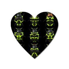Beetles Insects Bugs Heart Magnet by BangZart