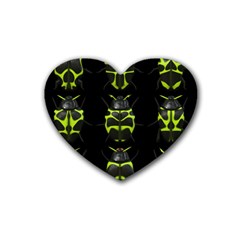 Beetles Insects Bugs Rubber Coaster (heart) 