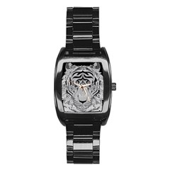 Tiger Head Stainless Steel Barrel Watch