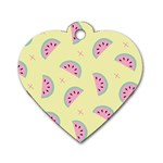 Watermelon Wallpapers  Creative Illustration And Patterns Dog Tag Heart (One Side) Front