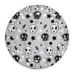 Skull Pattern Round Filigree Ornament (Two Sides) Back