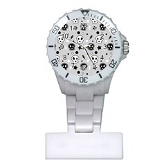 Skull Pattern Plastic Nurses Watch