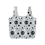 Skull Pattern Full Print Recycle Bags (S)  Front