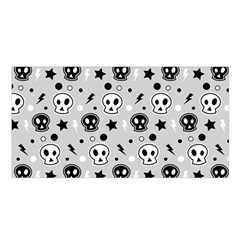 Skull Pattern Satin Shawl