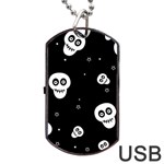 Skull Pattern Dog Tag USB Flash (Two Sides) Back