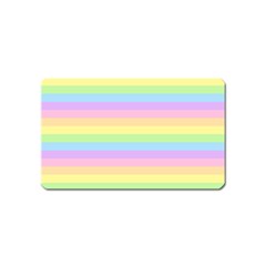 Cute Pastel Rainbow Stripes Magnet (name Card) by BangZart