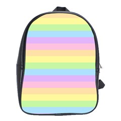 Cute Pastel Rainbow Stripes School Bags (xl) 