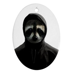 Gangsta Raccoon  Ornament (oval) by Valentinaart