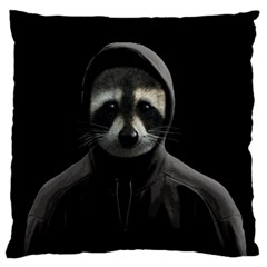 Gangsta Raccoon  Large Cushion Case (two Sides) by Valentinaart