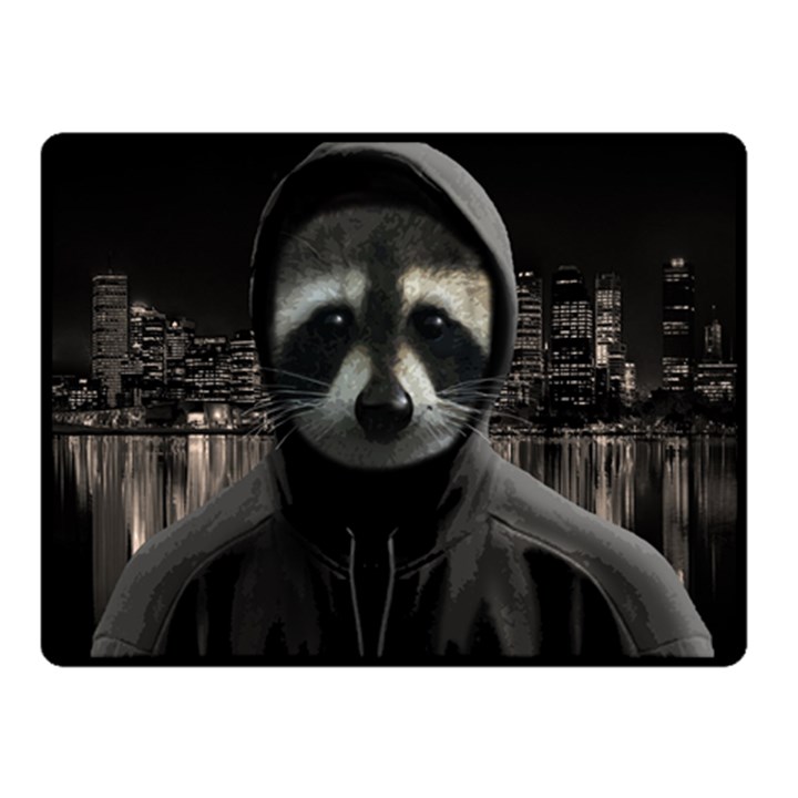 Gangsta raccoon  Fleece Blanket (Small)