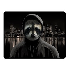 Gangsta Raccoon  Double Sided Fleece Blanket (small)  by Valentinaart