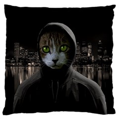 Gangsta Cat Standard Flano Cushion Case (two Sides) by Valentinaart