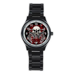 Acab Tribal Stainless Steel Round Watch by Valentinaart