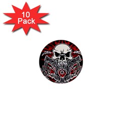 Skull Tribal 1  Mini Magnet (10 Pack)  by Valentinaart