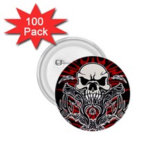 Skull Tribal 1 75  Buttons (100 Pack)  by Valentinaart