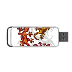 Ornate Lizards Portable Usb Flash (one Side) by Valentinaart
