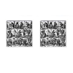 Tarot Cards Pattern Cufflinks (square) by Valentinaart