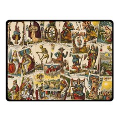 Tarot Cards Pattern Double Sided Fleece Blanket (small)  by Valentinaart