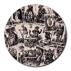 Tarot cards pattern Round Mousepads