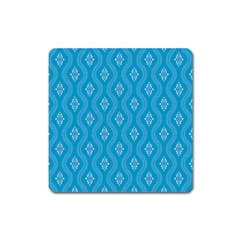 Blue Ornamental Pattern Square Magnet by TastefulDesigns