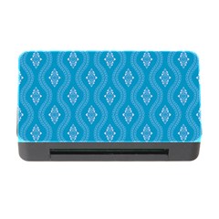 Blue Ornamental Pattern Memory Card Reader With Cf by TastefulDesigns