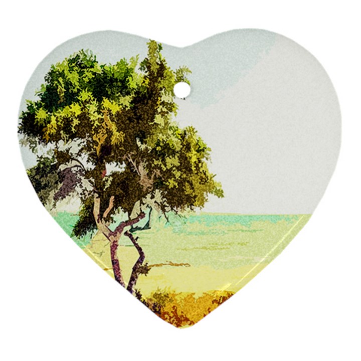 Landscape Heart Ornament (Two Sides)