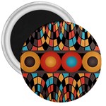 Colorful Geometric Composition 3  Magnets