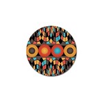 Colorful Geometric Composition Golf Ball Marker