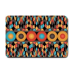 Colorful Geometric Composition Small Doormat  by linceazul