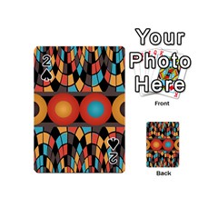 Colorful Geometric Composition Playing Cards 54 (mini)  by linceazul