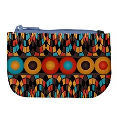 Colorful Geometric Composition Large Coin Purse by linceazul