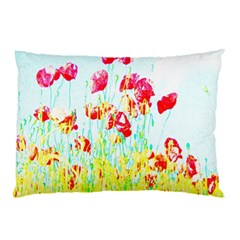 Poppy Field Pillow Case (two Sides) by Valentinaart