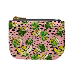 Pink Cheetah Prints & Banana Pattern Mini Coin Purse by PattyVilleDesigns