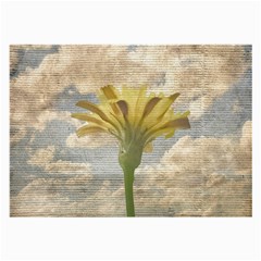 Shabby Chic Style Flower Over Blue Sky Photo  Large Glasses Cloth by dflcprints