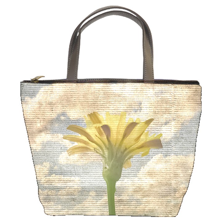 Shabby Chic Style Flower Over Blue Sky Photo  Bucket Bags