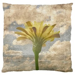Shabby Chic Style Flower Over Blue Sky Photo  Standard Flano Cushion Case (two Sides) by dflcprints