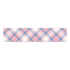 Pastel Pink And Blue Plaid Velvet Scrunchie by NorthernWhimsy