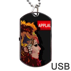 Transvestite Dog Tag Usb Flash (two Sides) by Valentinaart