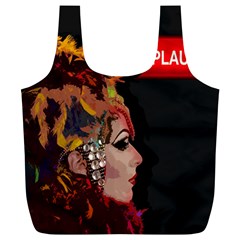 Transvestite Full Print Recycle Bags (l)  by Valentinaart